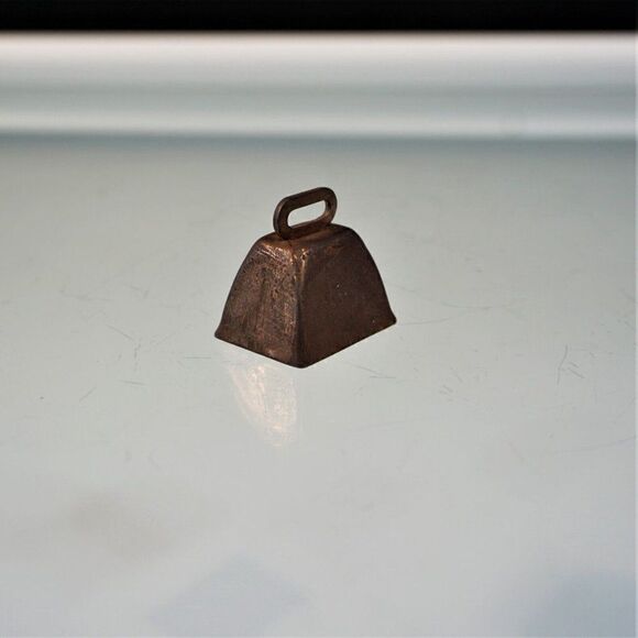 Vintage Small Farm Animal Bell w Clapper Copper Brass Goat Sheep Lamb Tiny 1.25" - Picture 4 of 4